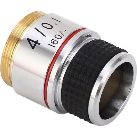 Objectif de microscope achromatique 4X 185, filetage RMS pour observations biologiques détaillées (1/5)