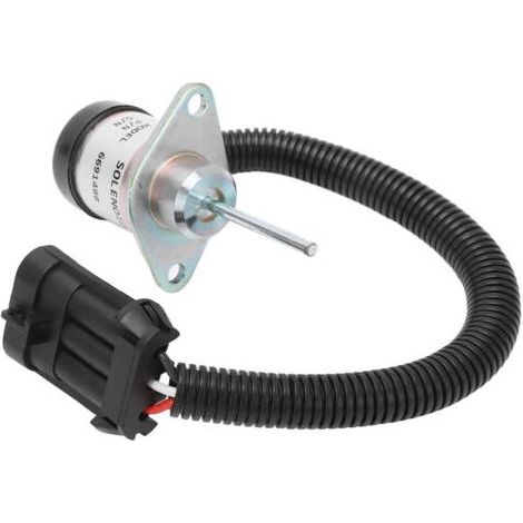 Électrovanne d'arrêt moteur diesel, vanne d'arrêt de pompe à carburant, outil d'arrêt de flamme 6691498 12 V CC pour Kubota 1G925-60011 1503ES-12A5UC4S (1/5)