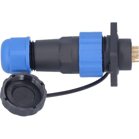Connecteur électrique étanche IP68 prise et embase aviation carrée soudure adaptateur industriel 250V 5A M20 kit 1 mâle 1 femelle (1/5)
