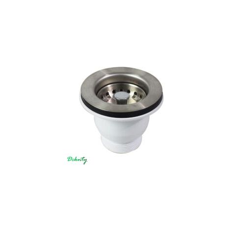 Scarico per lavello da cucina in acciaio inox, filtro per lavello da 60 mm, cestello di scarico mini da 85 mm, flangia da 85 mm - Crezuo