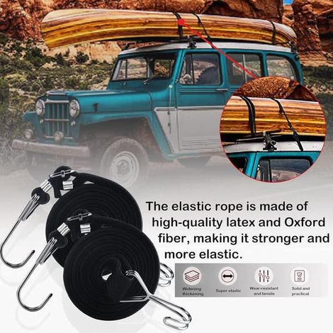 ème Bungee-snören avec okar, 2 m de longueur élastique avec okar avec okar, vélo, transport automobile, rallyverktyg