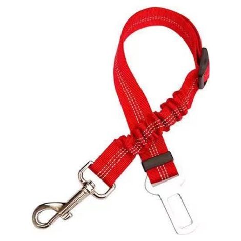 Guinzaglio per auto per cani - cintura di sicurezza per cani regolabile in lunghezza - 2 pezzi - cintura di sicurezza con assorbimento degli urti elastico e moschettone robusto - larghezza 2,5 cm, lun (1/5)
