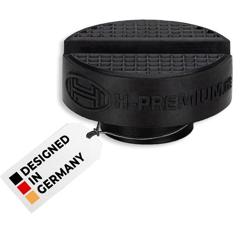 HEYNER® Gummiauflage Wagenheber I TrolleyPad PRO, rund, mit Schlitz für Schwellerfalz, rutschfest, lackschonend, Öl- und wetterbeständig, Ø 65 mm, Höhe 33 mm, universal passend
