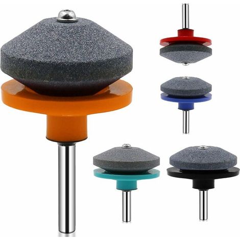 Lot de 5 accessoires pour affûter tondeuse à gazon, compatible perceuse et outil rotatif : idéal pour tondeuses, pelles, haches et outils de jardinage (1/5)