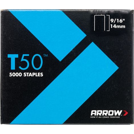 T50 Staples Box 5000 14mm - 9/16in
