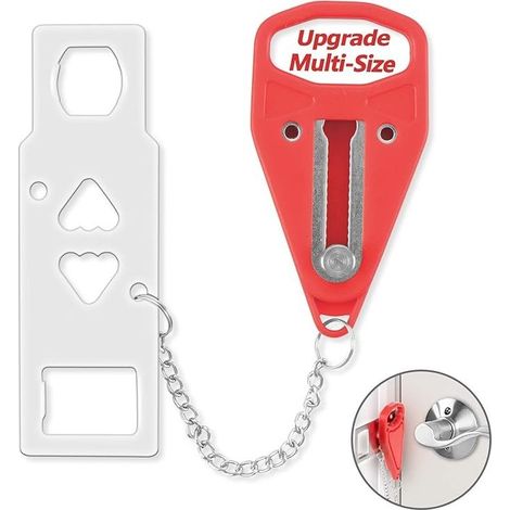 Butée de porte portable, verrou de porte antivol, loquet de porte, verrou de porte antivol (1/4)