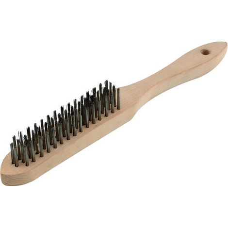Brosse métallique universelle à 4 rangs en inox Binzel