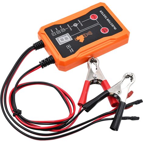 Kit d'outils de nettoyage pour testeur d'injecteur de carburant automobile, fonction 2 en 1, 8 adaptateurs de nettoyage, modes d'impulsion, 4 fils double canal pour injecteurs, blanc (1/5)