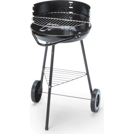 Barbecue a Carbone Carbonella 44x52x70 cm in Acciaio Nero