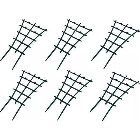 Treillis en plastique robuste Ulisem, lot de 6, pour jardin, terrasse, fleurs et légumes (1/4)