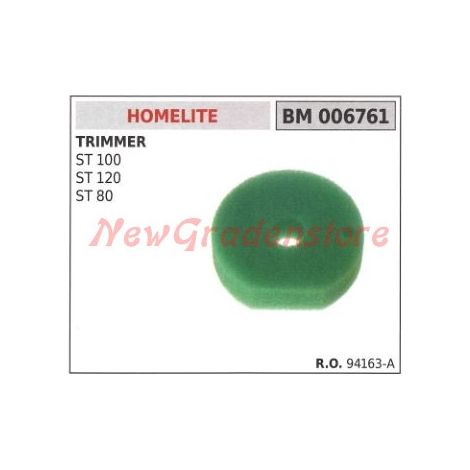 Filtro aria HOMELITE trimmer ST 100 120 80 006761