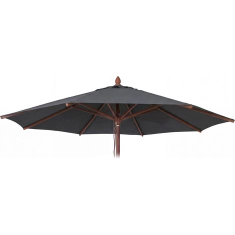 Toile de rechange pour parasol de restaurant en bois HWC-C57b, housse de parasol, ronde é4m polyeste (1/5)