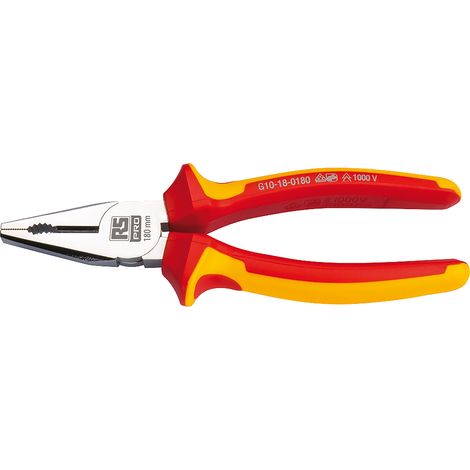 Pince universelle RS PRO, L. (hors tout) 180 mm, L. (mâchoire) 29mm ( Prix pour 1 )
