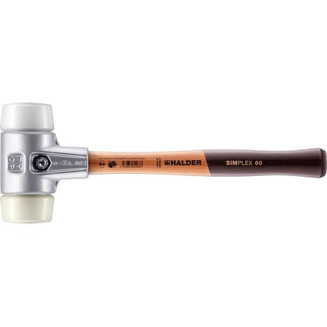 HALDER SIMPLEX Schonhammer Ø 60 mm Superplastik / Nylon mit Aluminiumgehäuse (1/5)