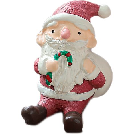 Décoration de Noël en résine pour aquarium, ornement artisanal animal, Père Noël, décoration de jardin à faire soi-même pour la maison ou la chambre (1/2)