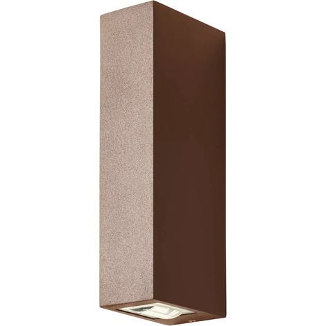 Applique led redo group ace 3000 biemissione ip54 alluminio, finitura metallo marrone scuro (1/5)