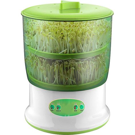 Prise européenne à 2 couchesGermoir automatique pour semis de haricots, machine de culture de germes à grande capacité (1/4)