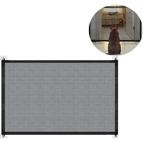 Barrière de sécurité réglable pour chiens, chats et bébés – Barrière robuste, fixation par pression, passage facile, barrière de sécurité intérieure pour animaux et enfants