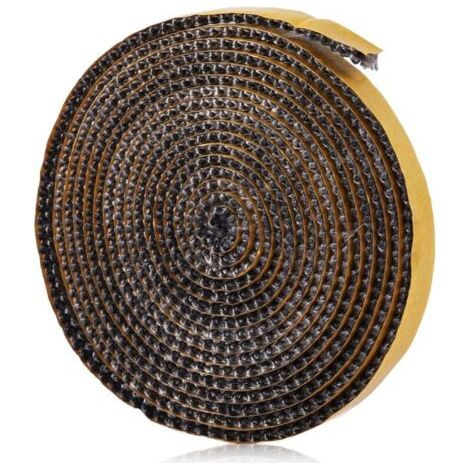 FENOPLASTICAJoint d'étanchéité pour cheminée, joints tressés autocollants pour poêle, cheminée, conduit de poêle, porte de four, joints résistants à la chaleur (3 mm x 20 mm x 2 m) (1/4)