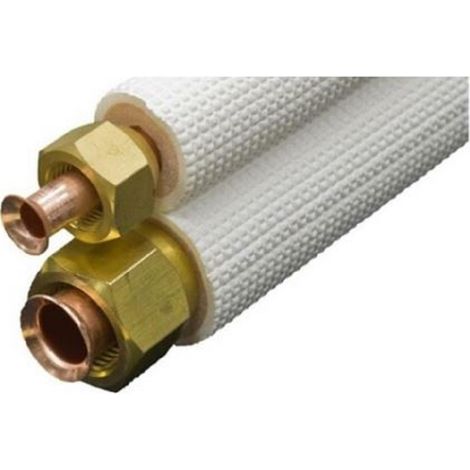 Couronne liaison frigorifique cuivre double 1/4-1/2 – Longueur 5 ML – Dudgeons pour connexion sécurisée – Système réfrigération