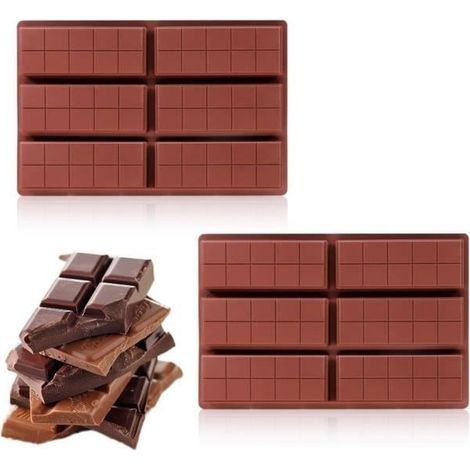 2 Pièces Moule à Chocolat En Silicone Moule Tablette Chocolat Profond Moule Barre de Céréales, Convient pour Les Fêtes, Festivals (1/4)
