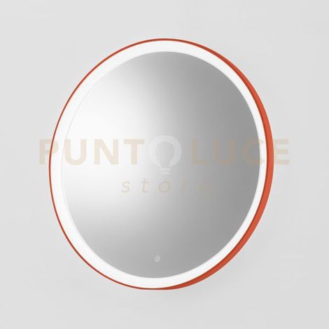 KRIZIA A/G- APPLIQUE CON SPECCHIO LUCE PERIMETRALE DIMMERABILE CON TOUCH CCT LED 3000-4000K 1300-1400LM 40W TERRACOTTA