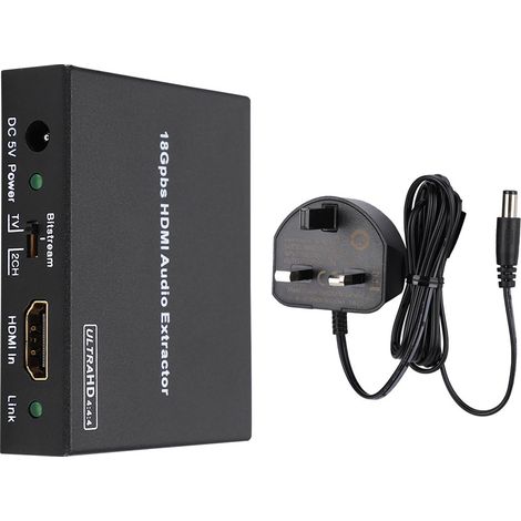 Extracteur Audio HDMI 18Gbps 4K 60Hz avec HDCP 2.2, Multi-Fonctions 100-240V (UK) (1/5)