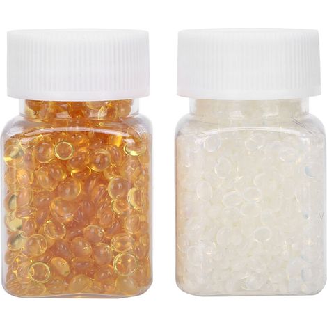 Perles de colle à extensions pour fusions à chaud, granules de kératine pour cheveux, accessoire 50g x2 flacons (1/5)
