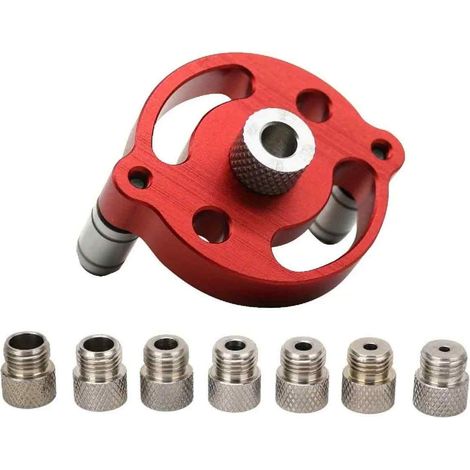 Localisateur De Centre - Guide De Perçage Vertical Avec Douilles 3 4 5 6 7 8 9 10 Mm - Pour Bois Épaisseur Max 45 Mm - 1 Pièce