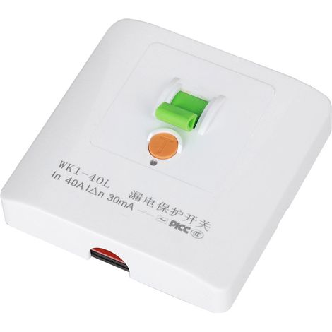 Interrupteur mural de protection contre les fuites de courant 40 A pour climatiseur et chauffe-eau électrique (1/5)