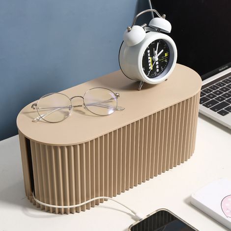 Contenitore per cavi in ABS di grande capacità e resistente, con coperchio rimovibile e isolamento termico, ideale per PC, TV e altri elettrodomestici.