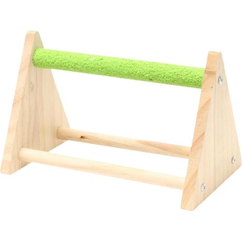 Poste triangular de madera para trepar, ideal para periquitos, pinzones y canarios: un centro de actividades interactivas.