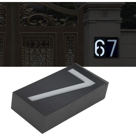 Panneau lumineux solaire extérieur à LED pour numéro de porte (Numéro 7) - Maison, hôtel, magasin (1/5)
