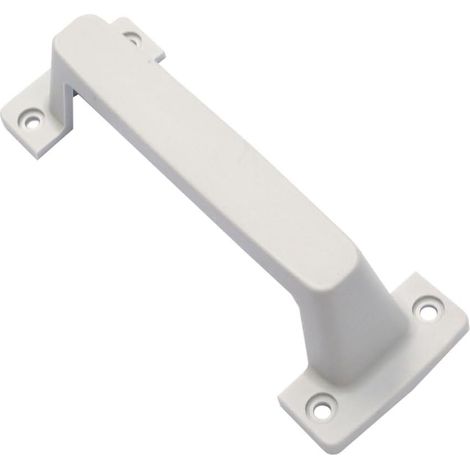 Cyclingcolors – Poignée de porte de garage PVC blanc 46mm – Entraxes 145 x 45mm – Pour porte à déplacement latéral – Vissage rapide