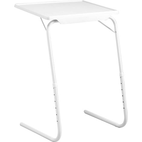 1 Table d'appoint, hauteur réglable 57-71cm, plateau inclinable 52x40cm, pliable, salon (1/5)