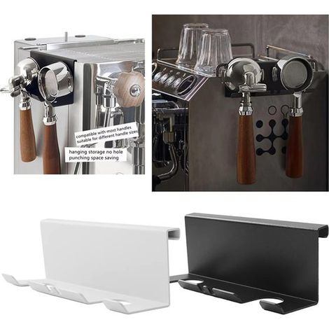 1 pièce. Couleur : Blanc. Matériau : Métal. Support de poignée pour machine à café compatible avec Gemiley 3145/lelit. (1/5)