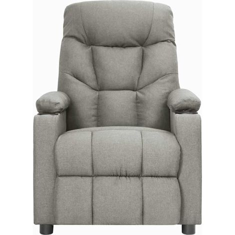 vidaXL Sillón reclinable de tela gris claro (1/2)