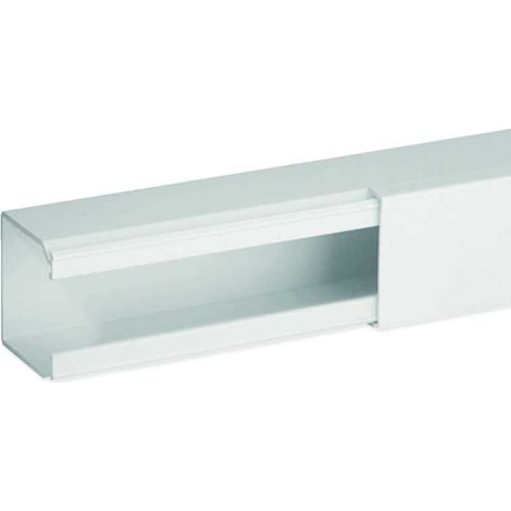 Goulotte de distribution non cloisonnable - 40 x 40 mm - 1 compartiment - Longueur 2 m - Blanc - Ta-e - B00324 - IBOCO