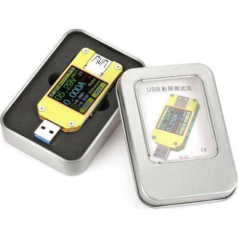 Testeur USB-C de tension et courant UM34C avec écran couleur pour APP, mesureur USB 3.0 (1/5)