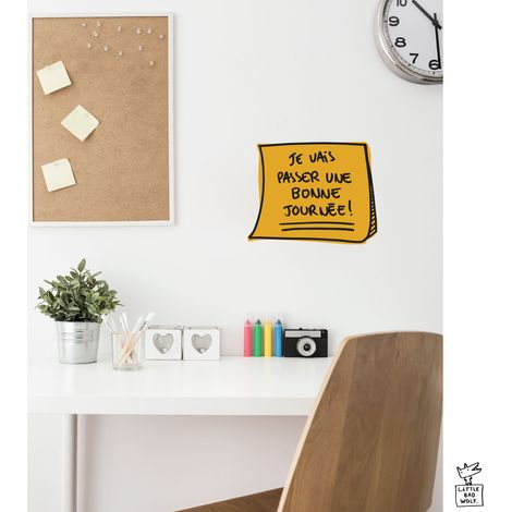 Sticker décoratif autocollant, citation pour le mur, Je vais passer une bonne journée, motivation, 68 cm X 48 cm (1/5)