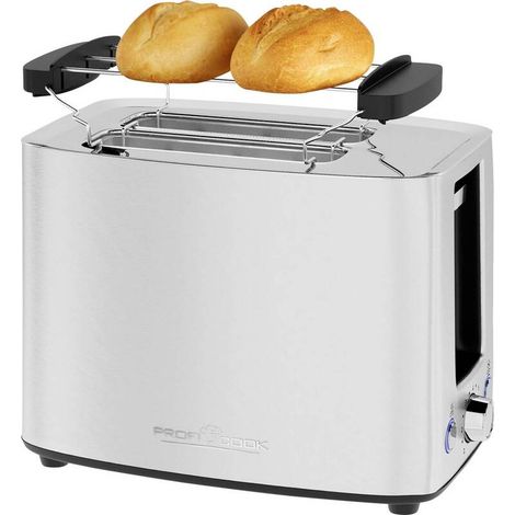 [GEBRAUCHT] B-Ware Profi Cook Toaster Edelstahl PC-TA 1279 mit Brötchenaufsatz 700-850W 2-Scheiben (1/2)