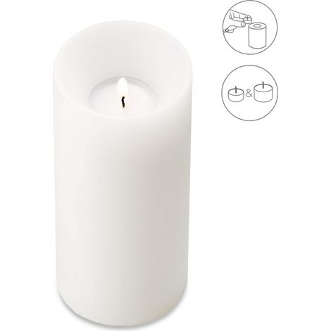Photophore Bougie Permanente Support Bougie Chauffe-Plat H 18 cm Ø 8 cm - PANGIVO (1/4)