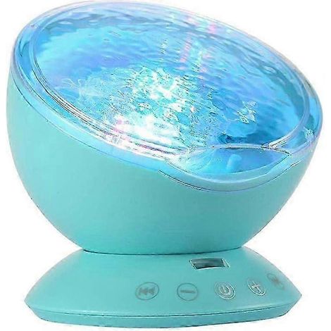 Veilleuse projecteur Aurora avec 7 lumières colorées, haut-parleurs intégrés et lecteur de musique pour bébé et enfant (1/5)