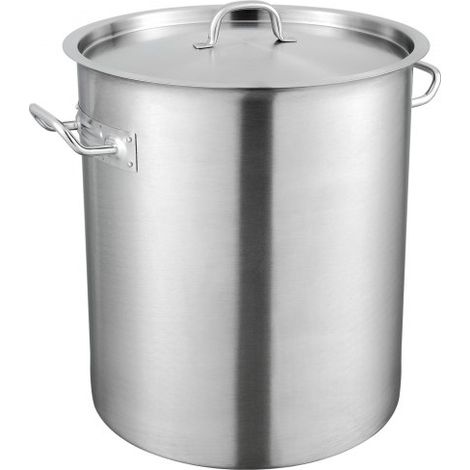 Kochtopf 39,7 L Edelstahl, 350 x 410 mm Großvolumiger Suppentopf Komposit-Basis, als Spargeltopf Soßentopf Geeignet, Praktischer Küchentopf Große Zutaten, Induktionsherd Topf Induktionskochtopf (1/5)