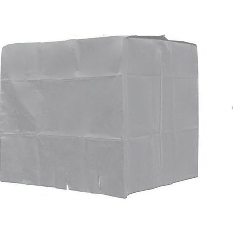 LAN Bâche de réservoir d'eau, Bâche Couverture Réservoir IBC pour Cuve 1000L, Capôt de Protection Container Citerne Eau, Anti-poussière Anti-UV Anti-Pluie, 120x100x116cm (argent) (1/2)