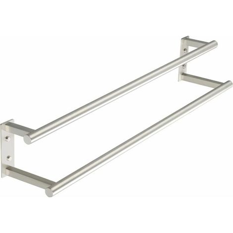 Porte Serviette Salle de Bain, Longueur 70 CM, Barres Porte-Serviettes Support Mural, en Acier Inoxydable, Porte Serviette de Bain Antirouille et Durable, Brossé (1/5)
