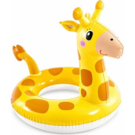 Bouée Gonflable Girafe 58 cm compacte pour Piscine et Plage (1/5)