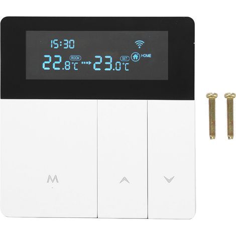 16A Smart Color Thermostat Programmable Smart Electric Heating Thermostat for Home Offices Shopping Malls Hotels AC 90V‑240V White WiFi Style (1/5)