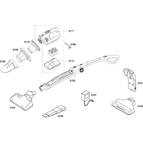 PARTIE CENTRALE REP 0103 pour PIECES ASPIRATEUR NETTOYEUR... (1/2)