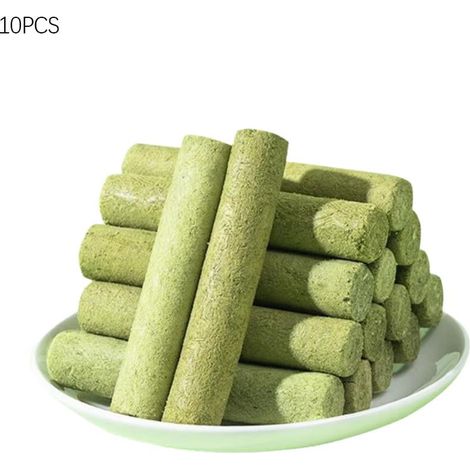 Cat Grass Teething Stick - 8 x 1.5 cm - Natural Digestive & Dental Support for Indoor Cats - 10 pcs (1/5)